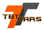 TBT Cars logo featuring orange, black, and gray geometric shapes with the stylized 'TBTCARS' text.